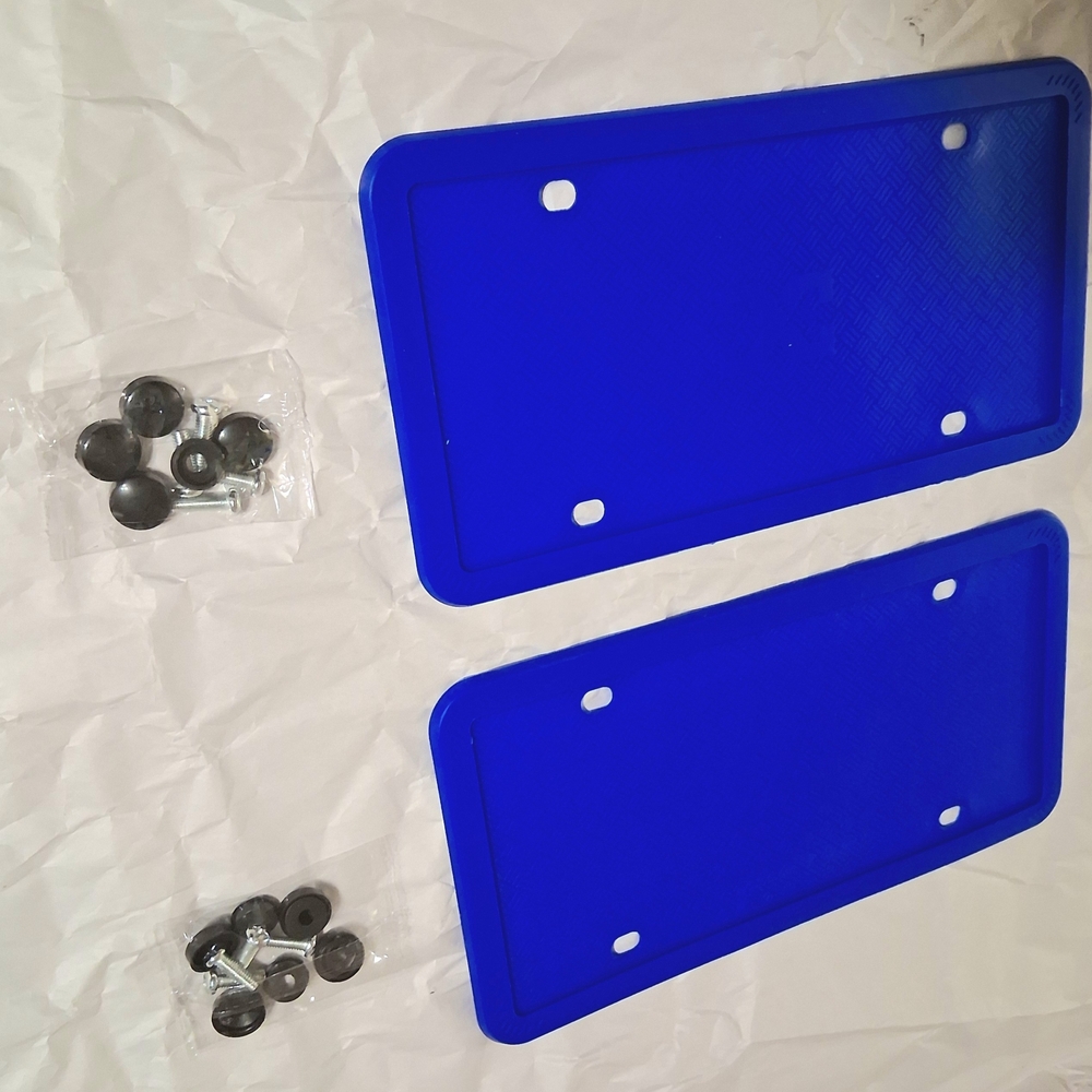 Blue License Plate Frame Set